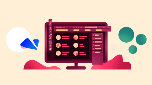 Illustration of a screen showing InDesign interface