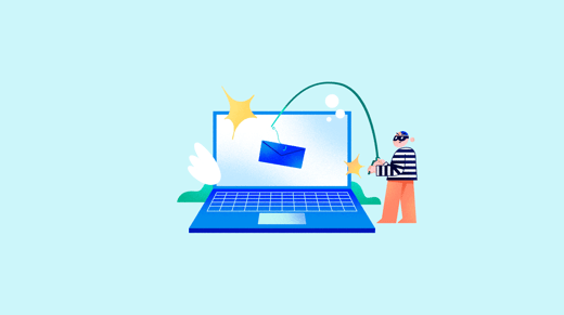 A thief fishing a bank card from a laptop