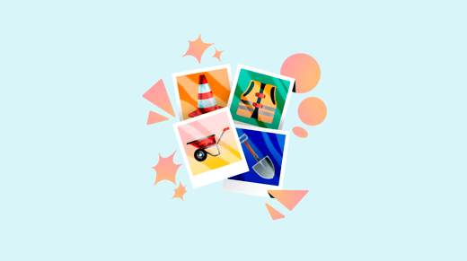 Ilustración de varias fotografías de productos