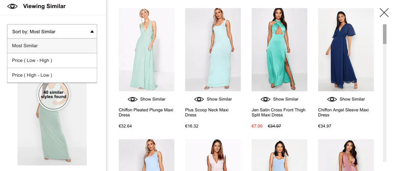 Boohoo similar products search