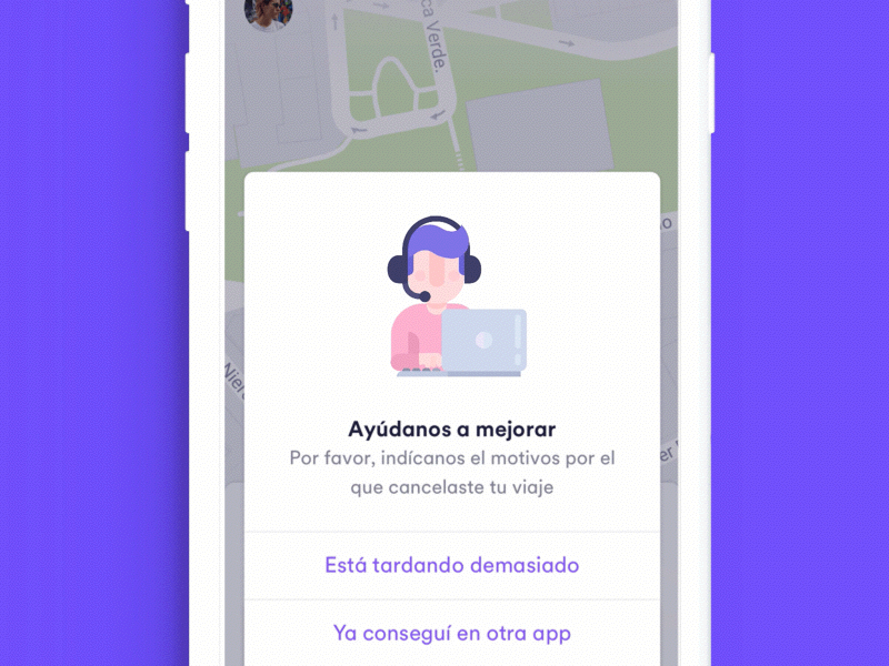 Feedback screen