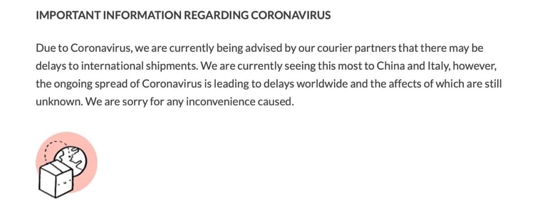 Coronavirus impact on ecommerce