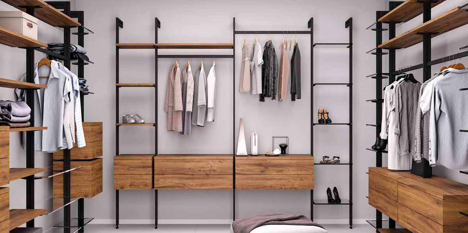 Wardrobe structure for clothes from emuca catalog