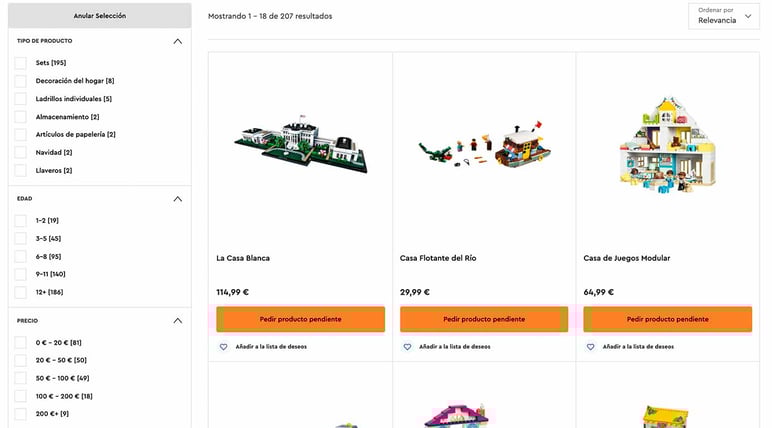 Facetaciones en SEO de ecommerce