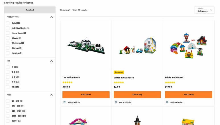 Faceted navigation in ecommerce