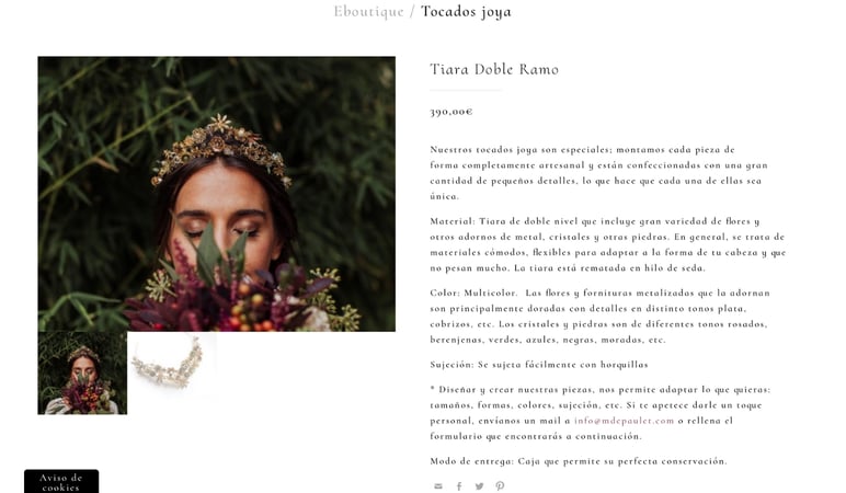 M de Paulet jewelry website