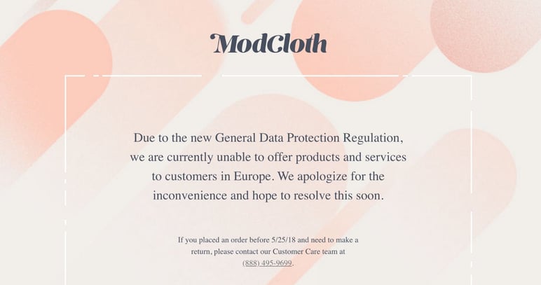 Brands without online store after coronavirus Modcloth