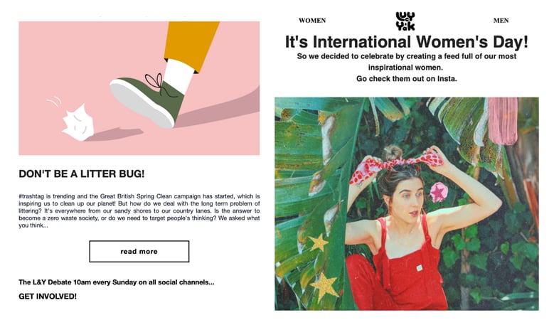 Lucy & Yak newsletter