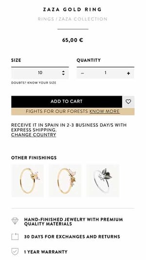 Jewelry online sales