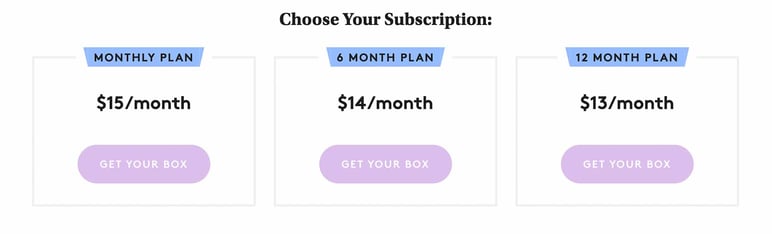Subscription box in ecommerce