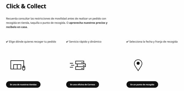 Condiciones de servicio click-and-collect en IKEA