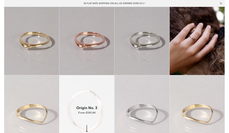YIELD jewelry website